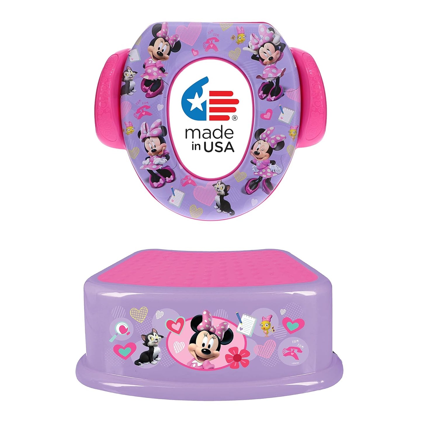 Disney Minnie Mouse Potty Training Set - Comfy Seat, Step Stool