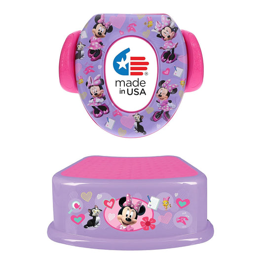 Disney Minnie Mouse Potty Training Set - Comfy Seat, Step Stool