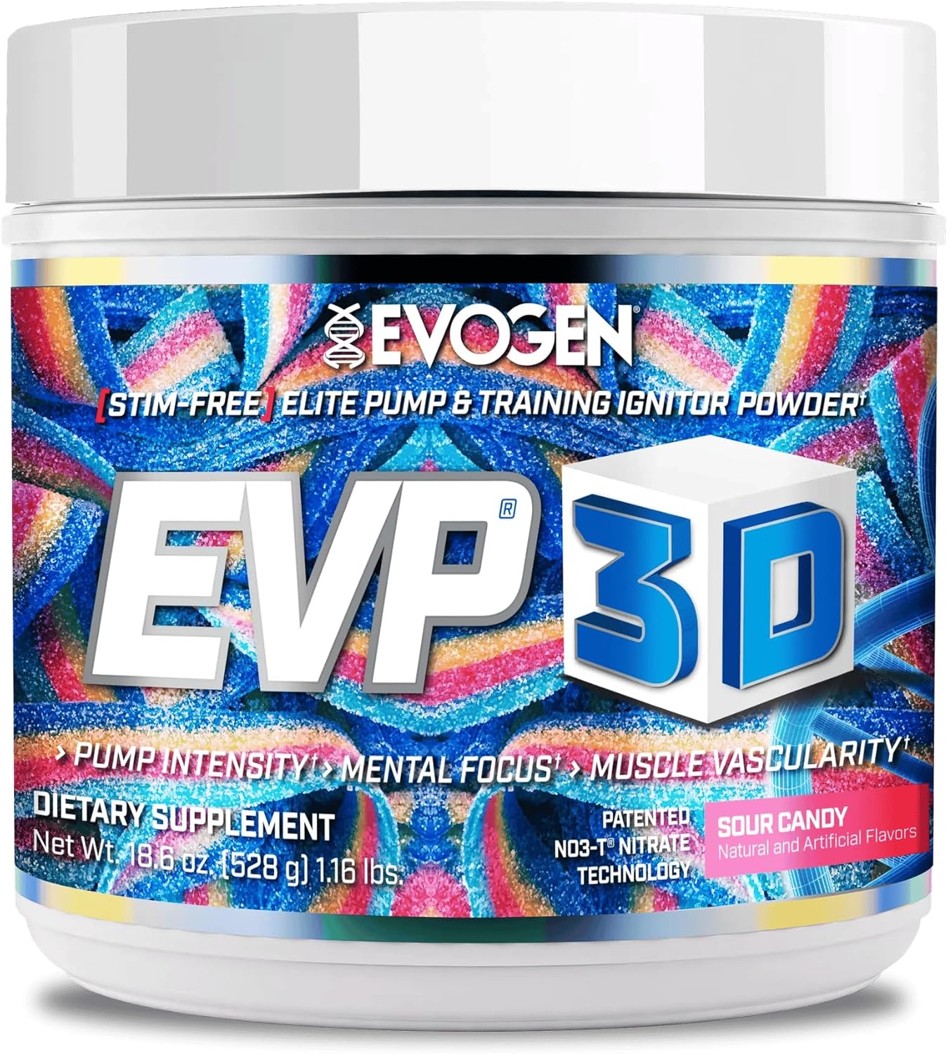 Evogen EVP 3D Stim Free Pre Workout Powder for Energy & Pump