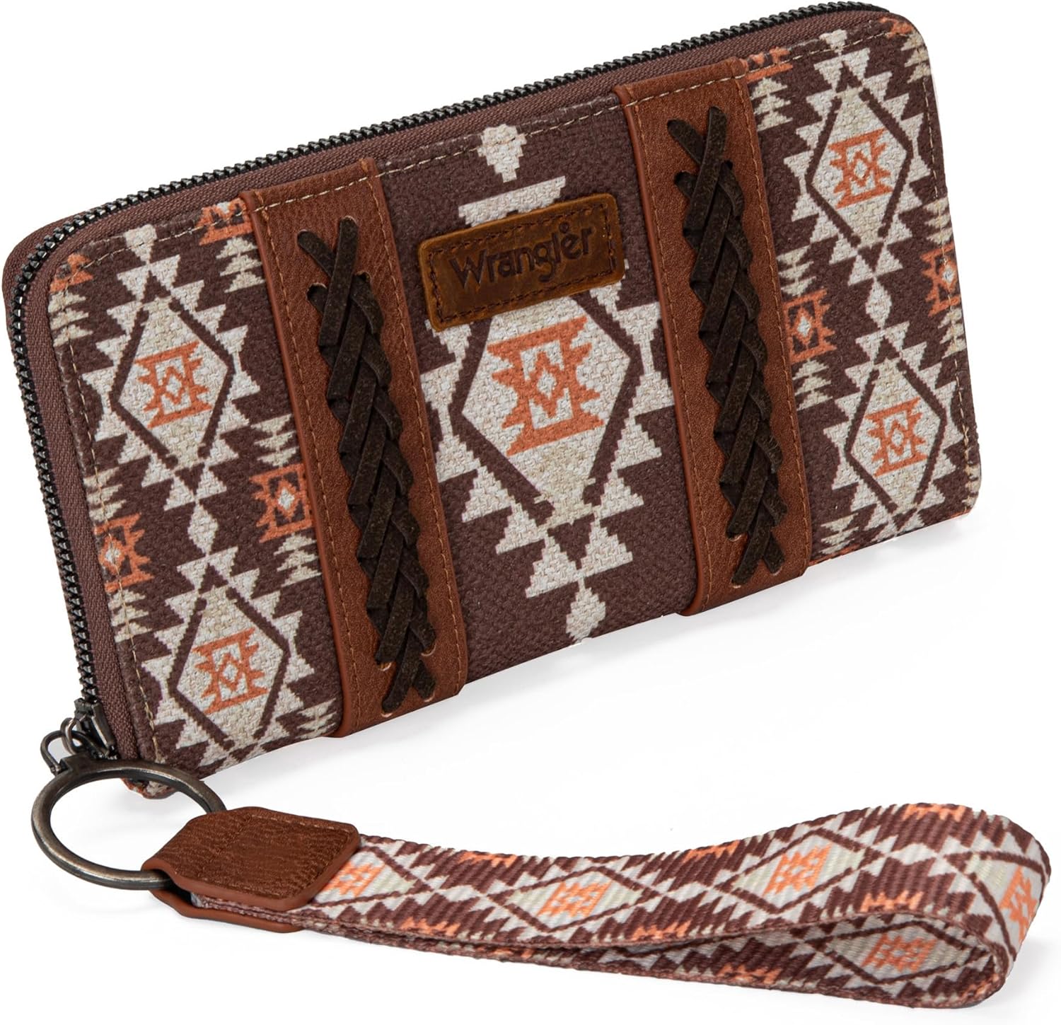 Wrangler Wristlet Western Wallet with Boho Aztec Design