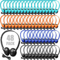 48 Pack Classroom Headphones on Ear Wired Stereo Headset - Durable