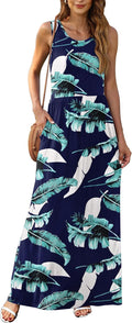 MOLERANI Women's Loose Plain Maxi Dresses with Pockets - Flattering
