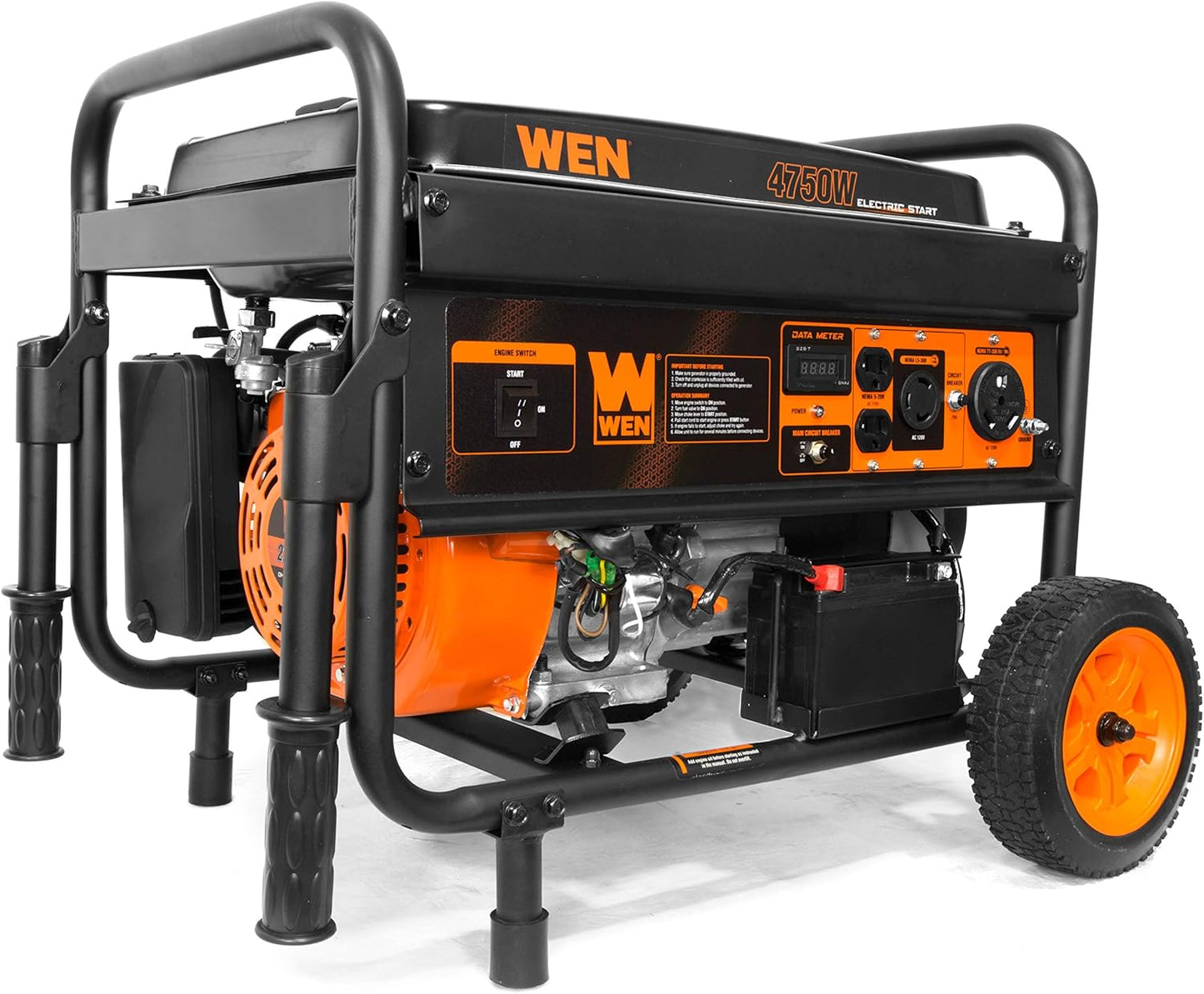 WEN 56475 4750-Watt Portable Generator with Electric Start