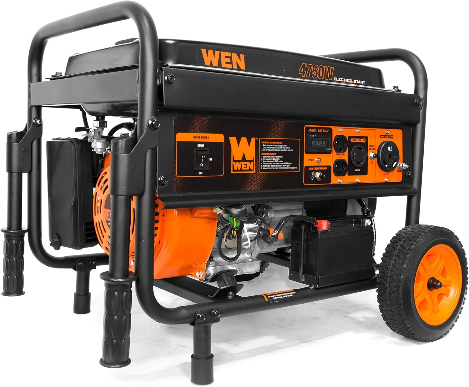WEN 56475 4750-Watt Portable Generator with Electric Start