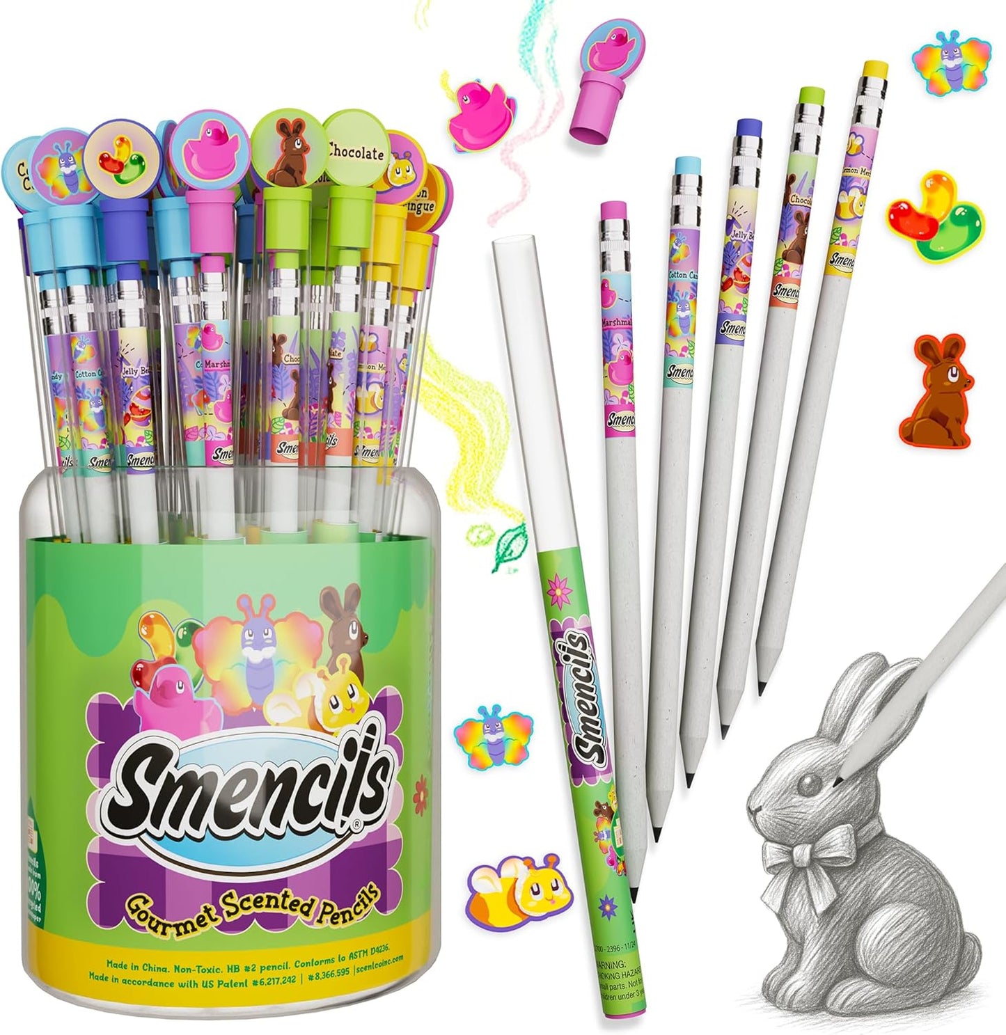 Spring Smencils Cylinder - Gourmet Scented Pencils for Kids