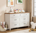 WAMPAT Kids Dresser with 7 Drawers 54 in - Wide Nursery Storage