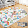 74x50 Playpen Mat for Baby Crawling - Soft, Non-Slip Playmat