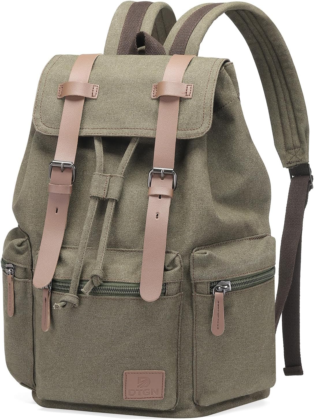 Vintage Canvas Backpack for Men & Women - Durable Daypack