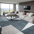 Washable Modern Area Rug: Stylish Geometric Carpet for Living Room