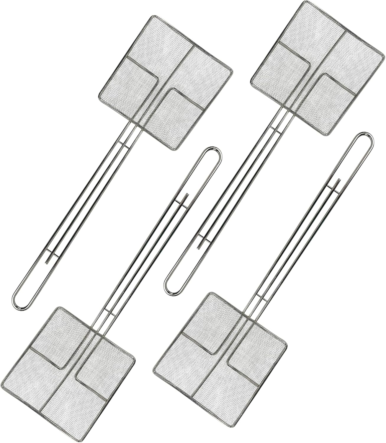 Wire Mesh Strainer with Long Handle for Efficient Oil Filtration