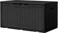 100 Gallon Resin Deck Box Large Outdoor Storage - Lockable