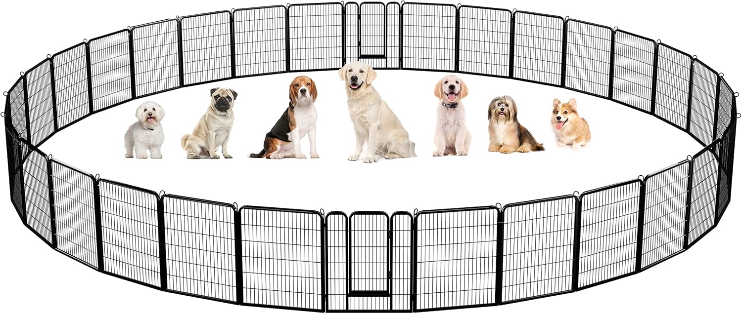 Yaheetech Dog Playpen Outdoor for Safe Pet Exercise and Play