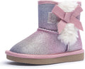 KRABOR Toddlers Little Girls Glitter Winter Boots - Warm and Cute