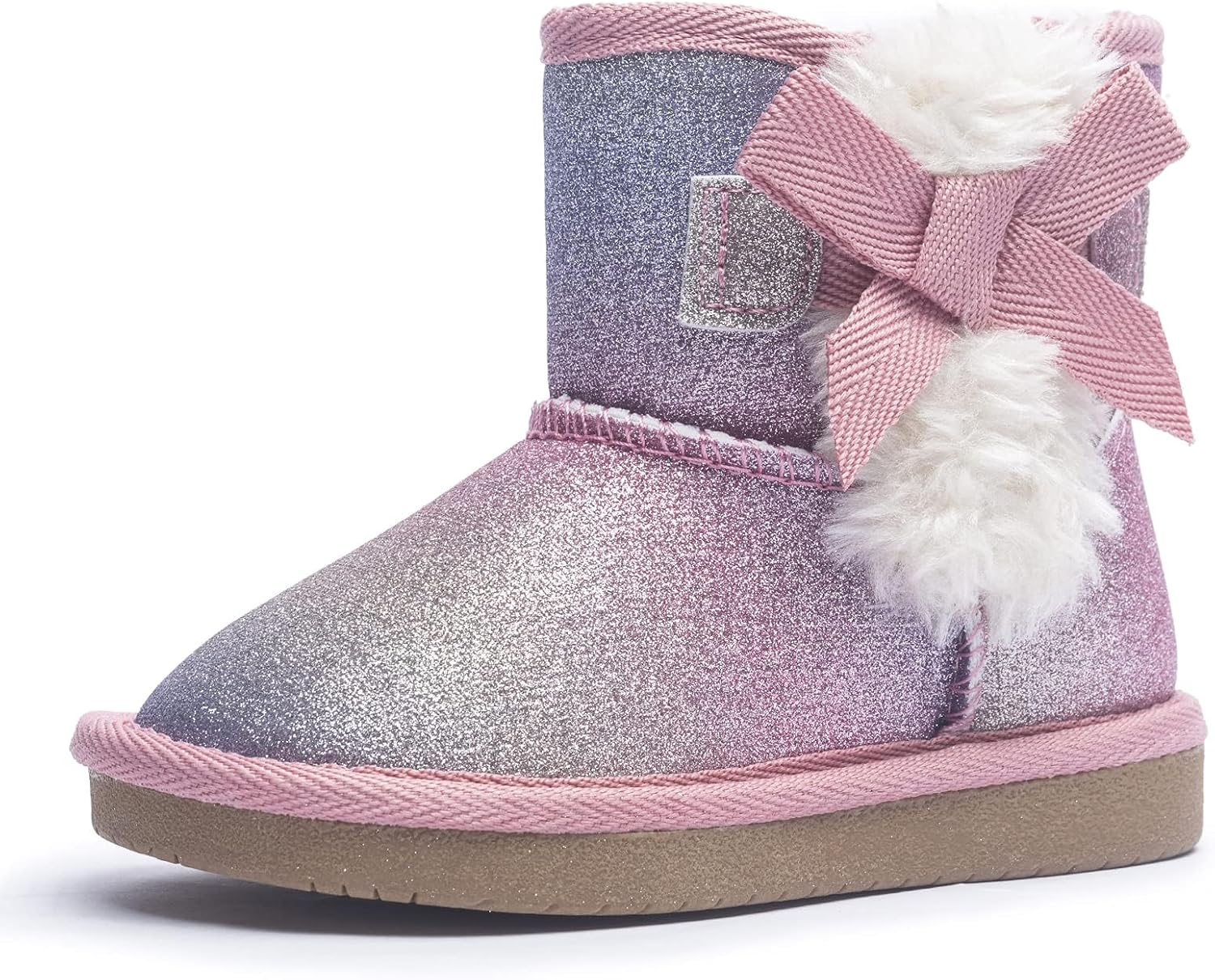 Glitter Warm Winter Snow Boots for Toddlers and Little Girls