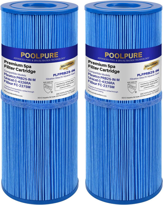POOLPURE Antimicrobial Spa Filter for Cleaner Water Experience