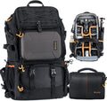 TARION 27L Large Waterproof Camera Backpack - Dual Compartment Comfort