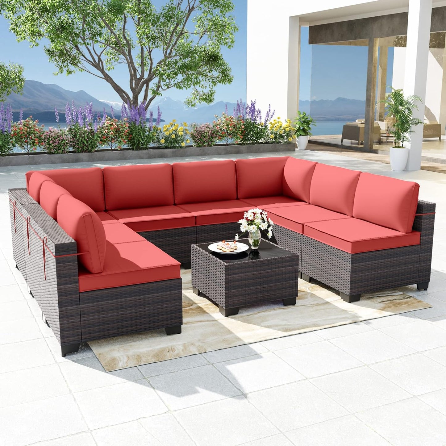 Kurapika 9 Pieces Patio Furniture Set for Outdoor Comfort
