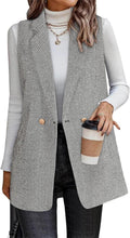 Happy Sailed Vest for Women Sleeveless Blazer Cardigan with Pockets