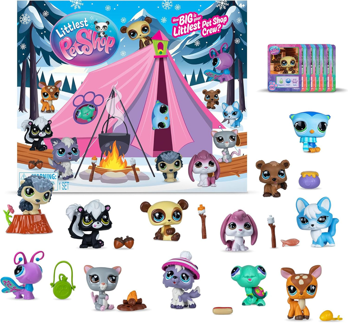 Littlest Pet Shop Cozy Campfire Play Pack with 12 Bobblin Pets