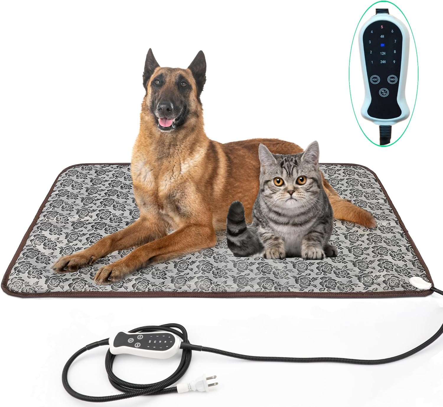 Pet Heating Pad Extra Large with Smart Timer and Temperature Control
