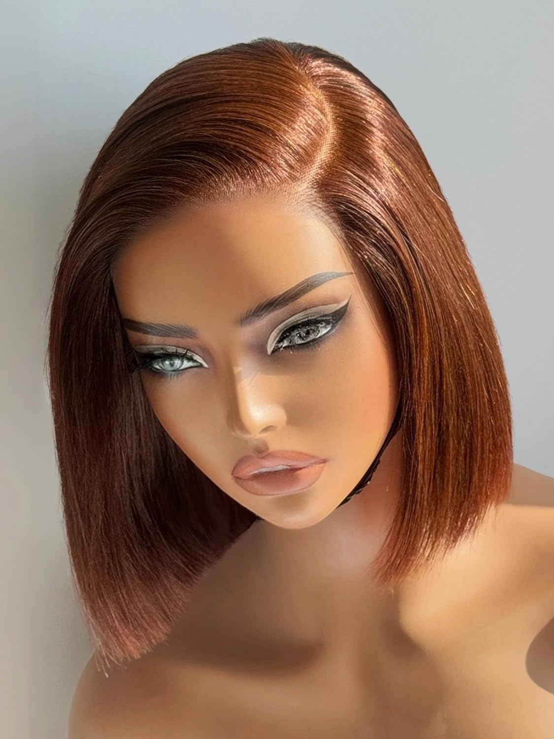 LUVME HAIR Dark Brown Bob Wig for a Polished and Elegant Look