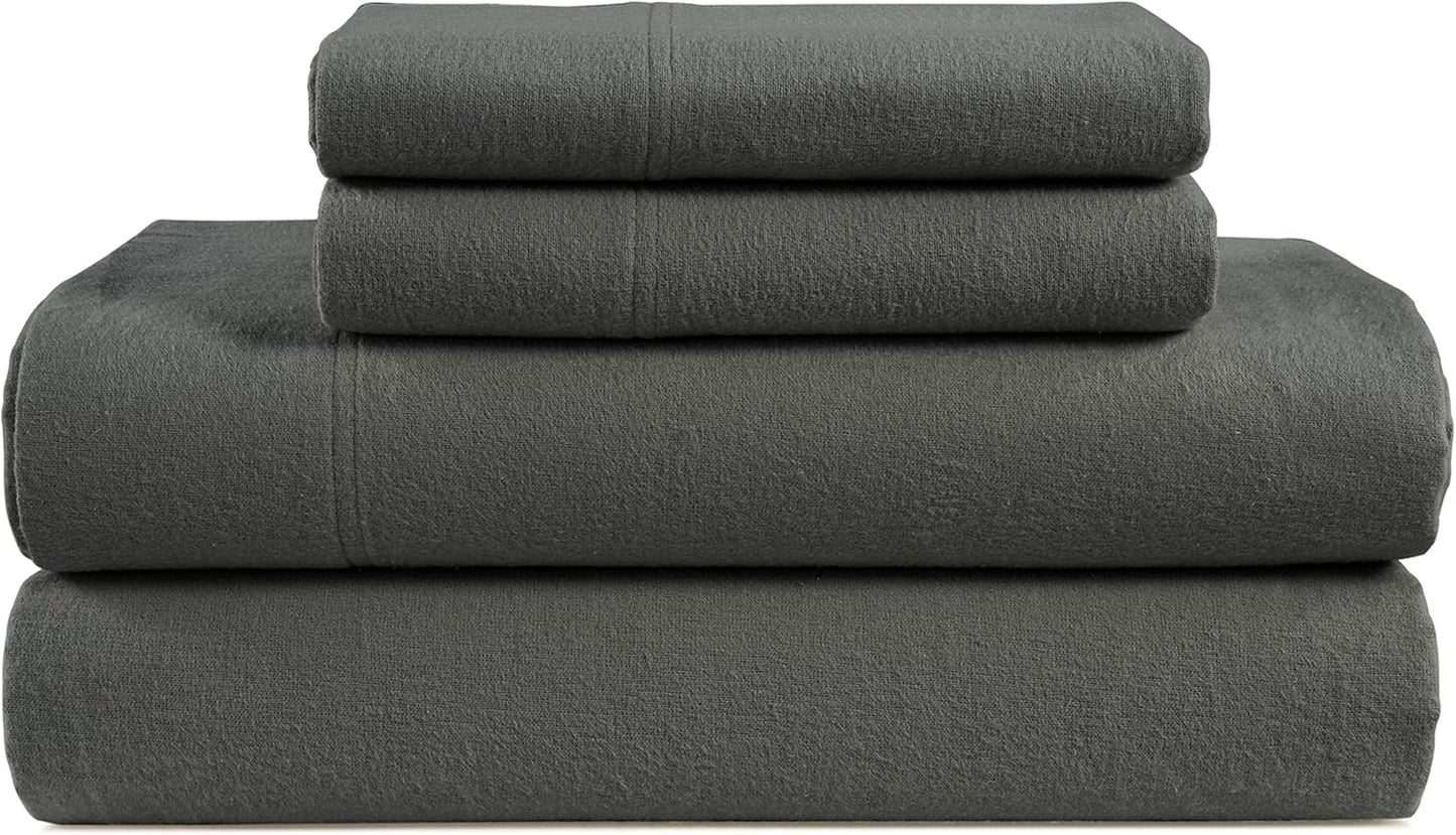 LANE LINEN King Size Cotton Flannel Sheets for Cozy Sleep