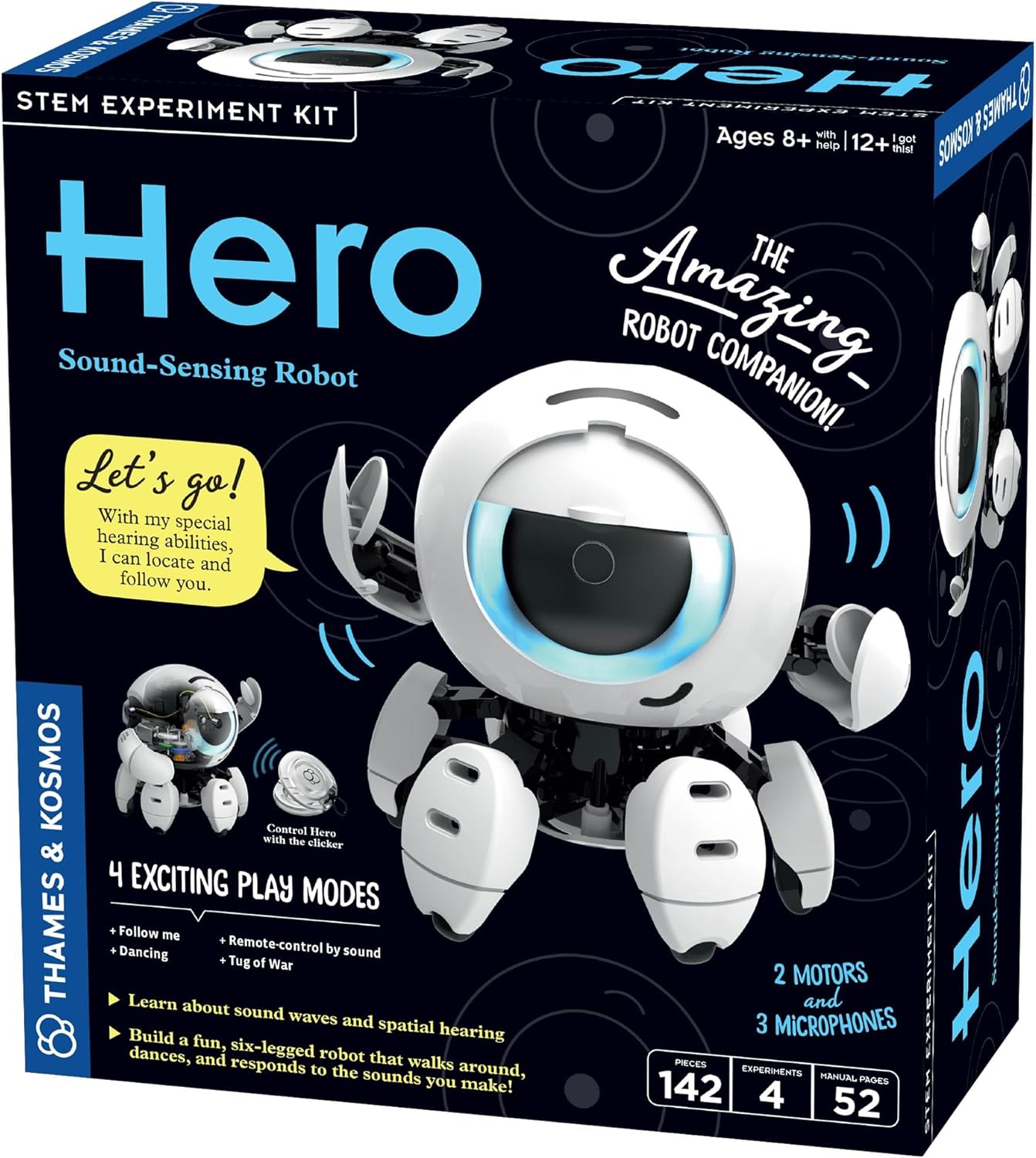 Hero Sound Robot STEM Kit: Reacts to Sounds, Toy of the Year Finalist!