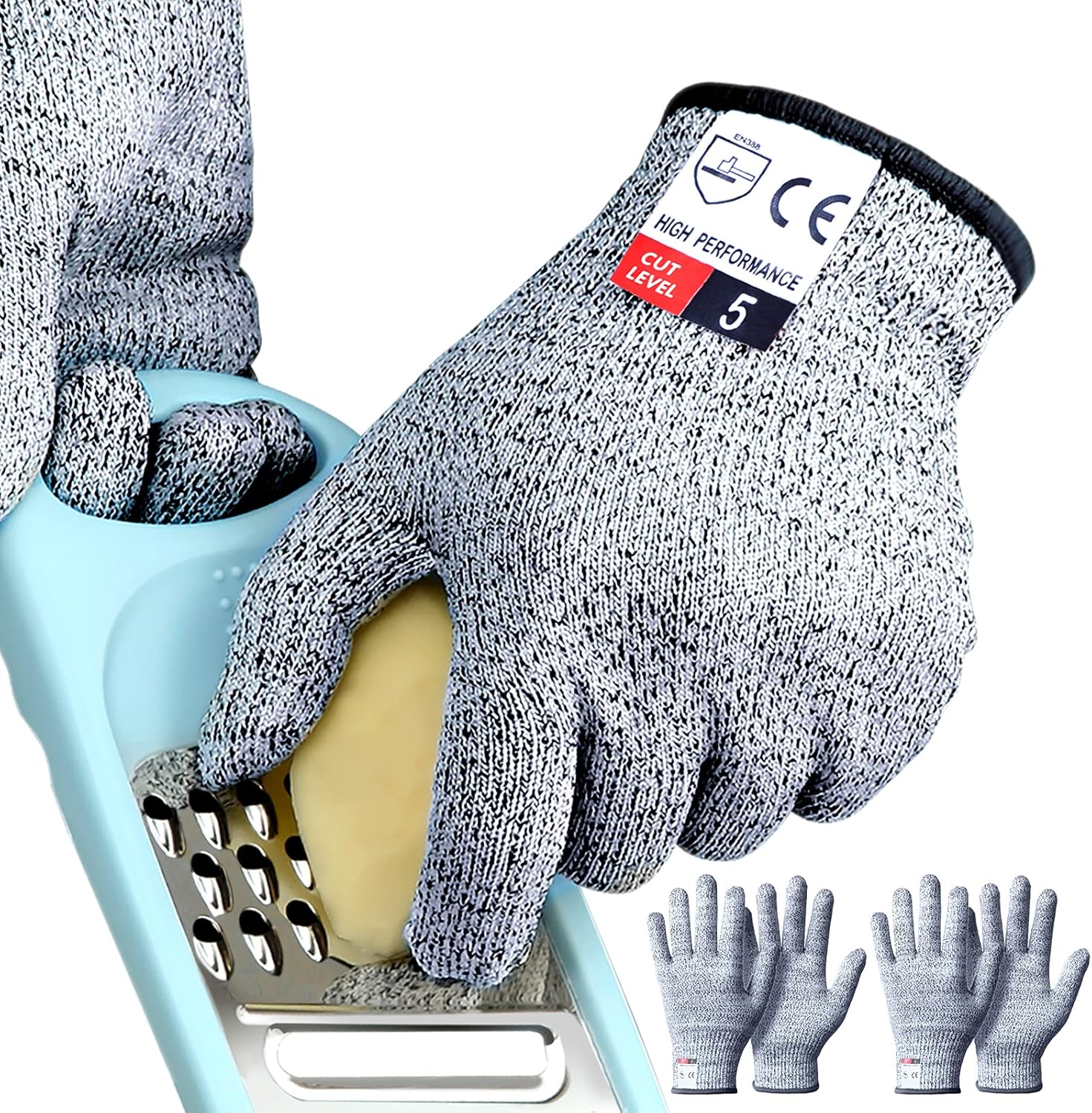 Chef's Choice: 2 Pairs Cut Resistant Gloves by Tesuchan