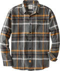 Mens Flannel Shirt 100% Cotton Plaid Long Sleeve - Classic Fit