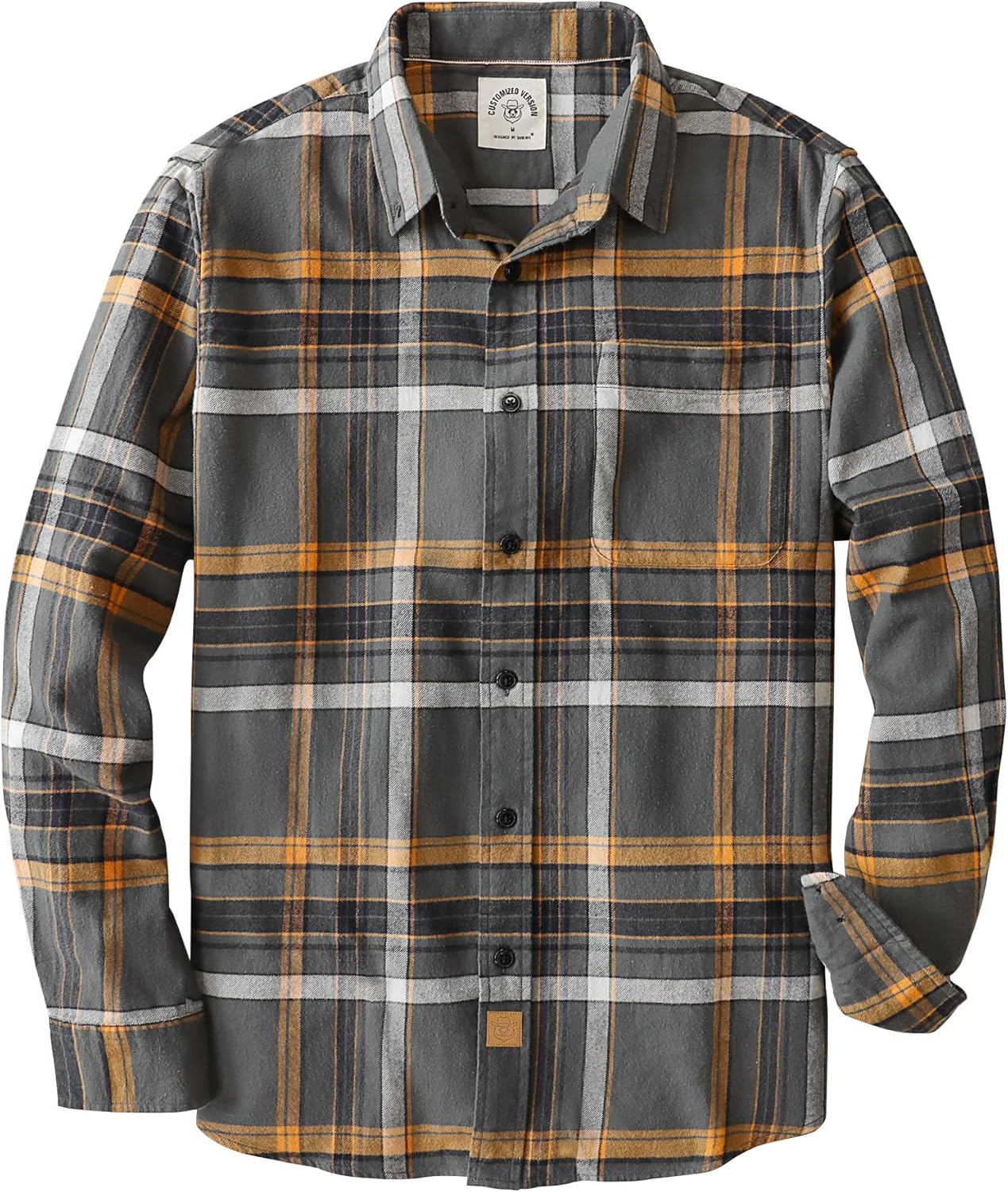Dubinik Flannel Shirt for Men: Soft Cotton Long Sleeve Plaid