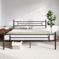 King Size Metal Bed Frame with Headboard and Footboard - 14 in Storage