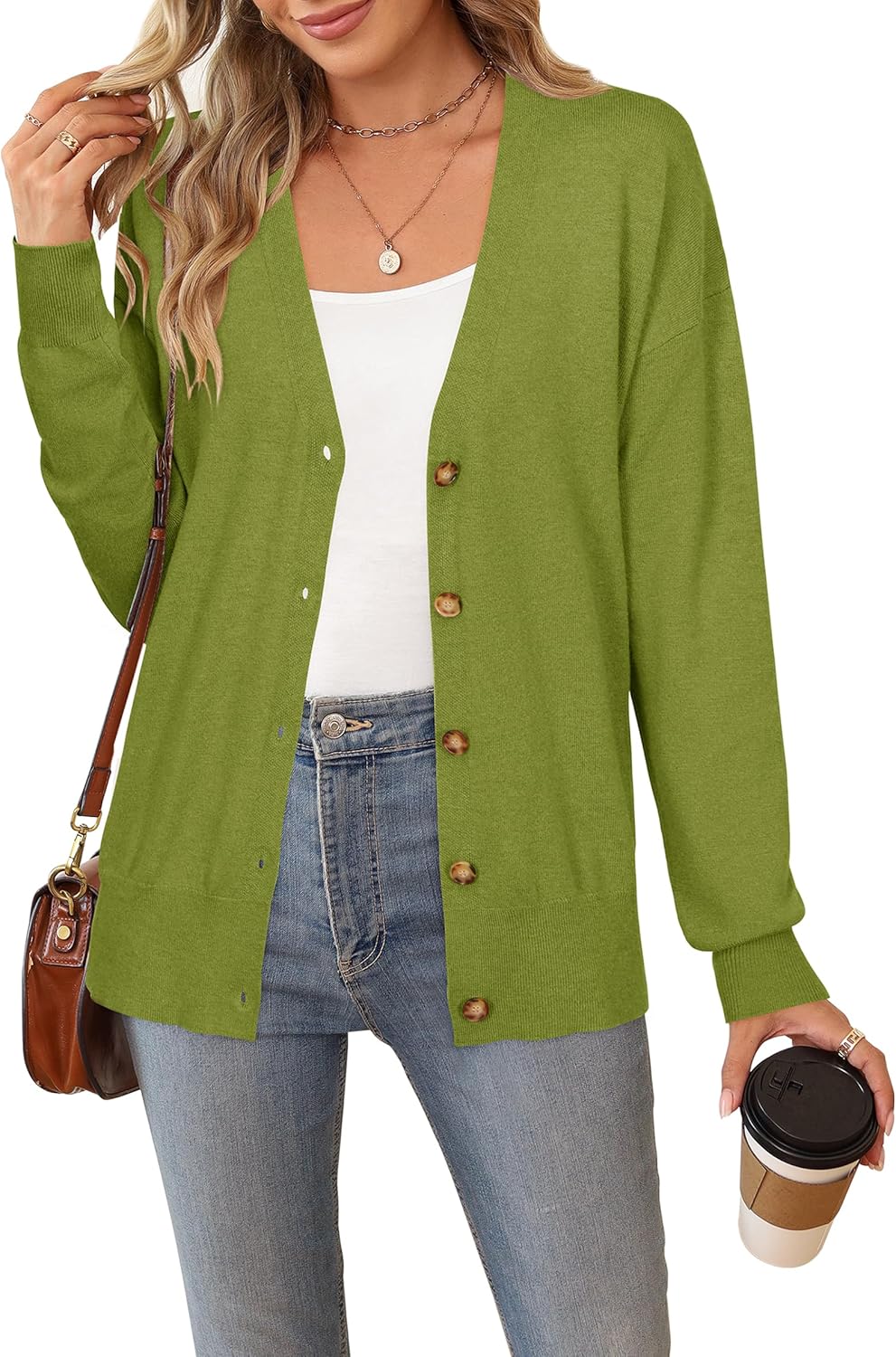 Wool Blend Lightweight Fall Business Casual Cardigan Sweaters