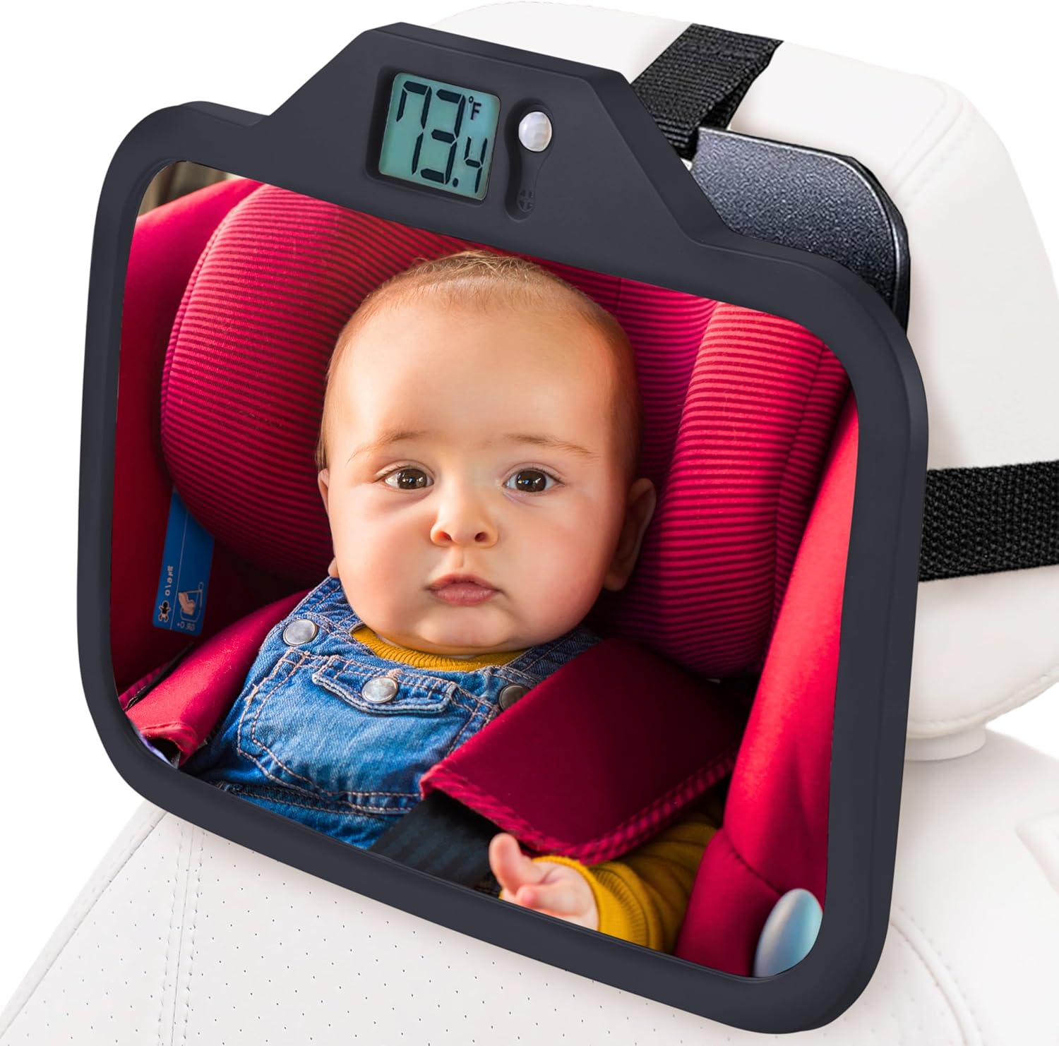 Temperature Display Baby Car Mirror - THERMOMIRROR