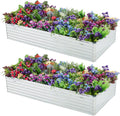 2 Pack 6x3x1FT Galvanized Raised Garden Beds Kit - Sturdy Outdoor