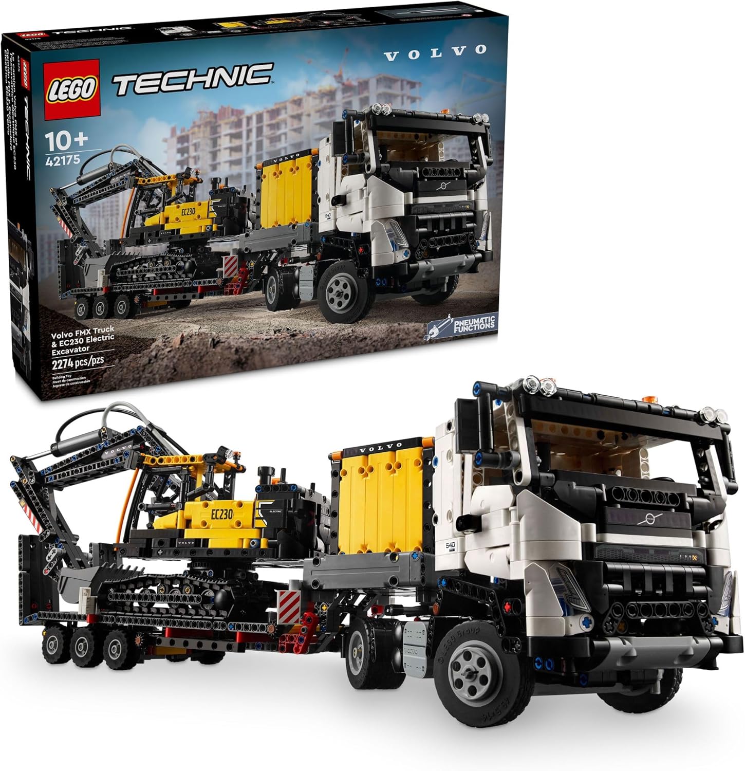 LEGO Technic Volvo FMX Truck & EC230 Excavator Building Toy
