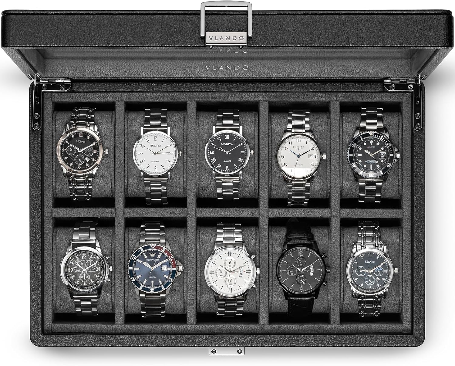 Vlando Lockable Watch Box - Organize in Style!
