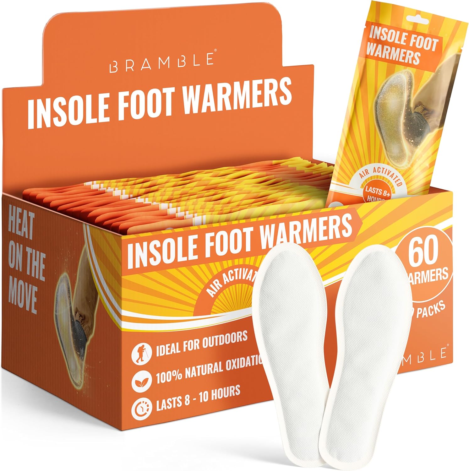 Bramble Insole Foot Warmers for Feet - Natural Heat Solution