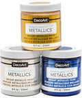 DecoArt Metallics 3 Color Combo Set - 24K Gold, Silver, Sapphire