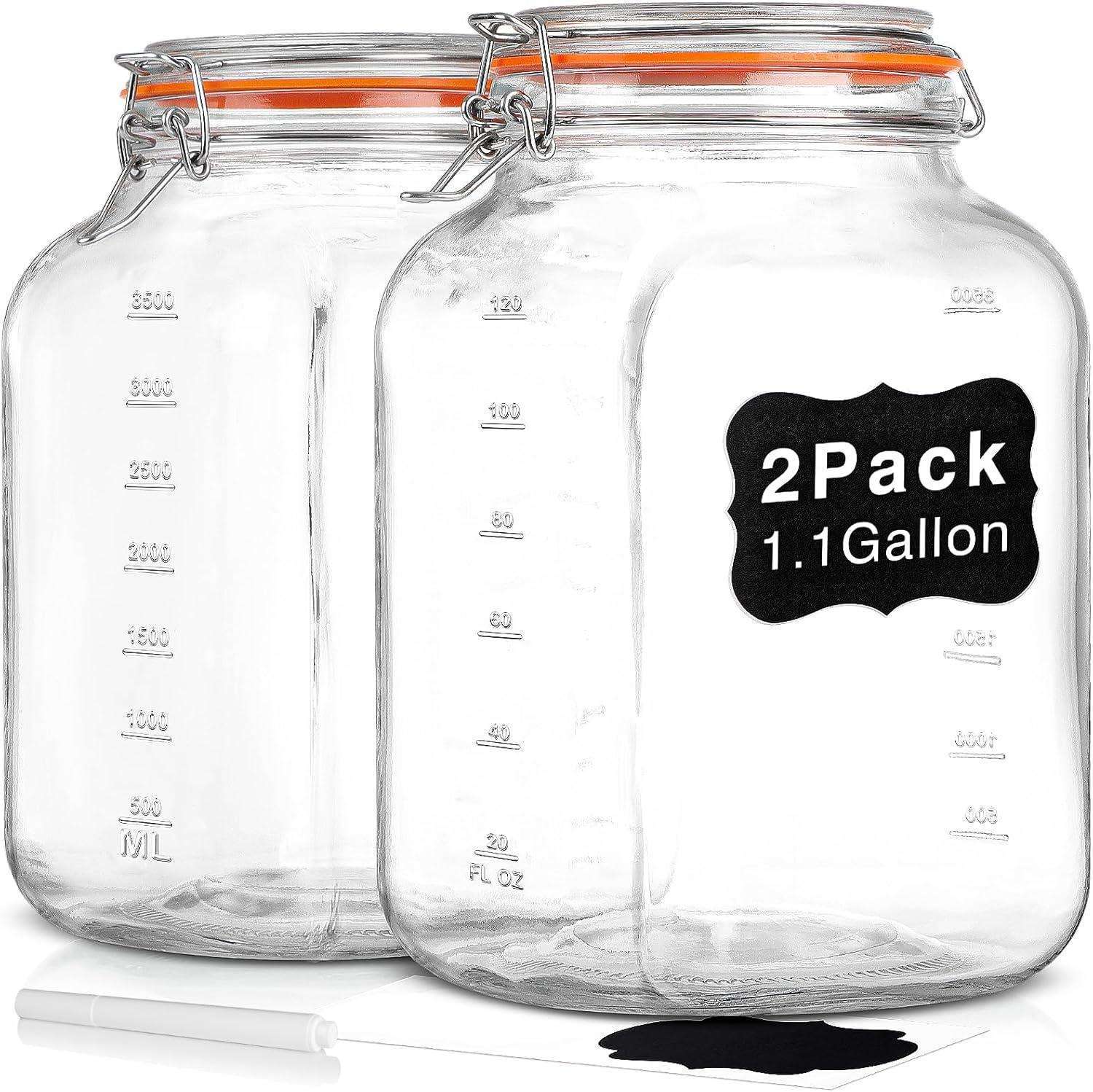 Airtight Glass Storage Jars with Lids for Kitchen Organization