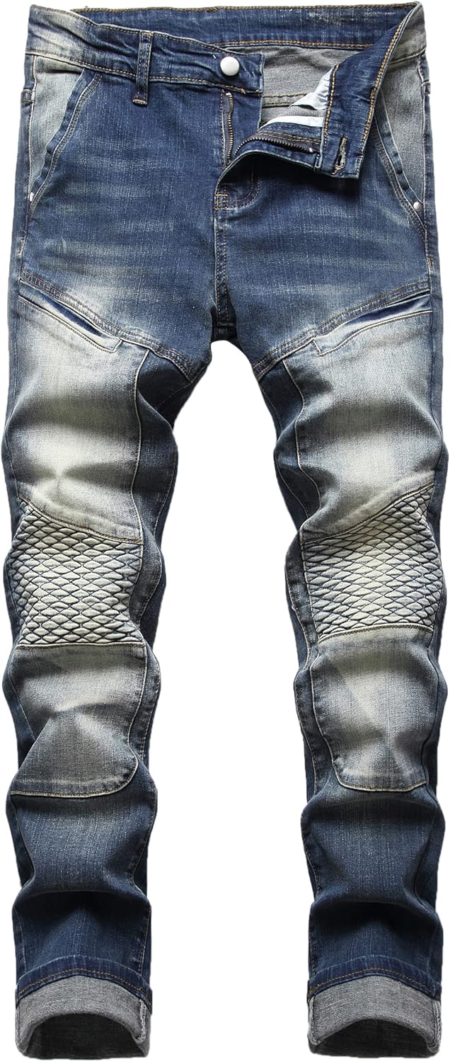 JUNBAOSS Men's Slim Fit Stretch Jeans for Stylish Comfort