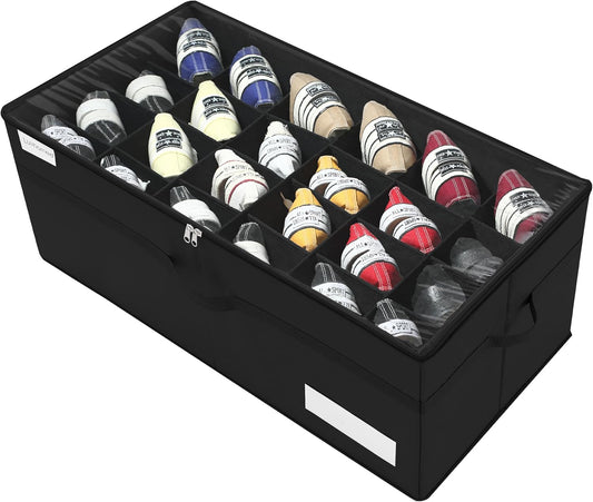 Luvhomee Shoe Storage Organizer for 24 Pairs, Space Saving Box