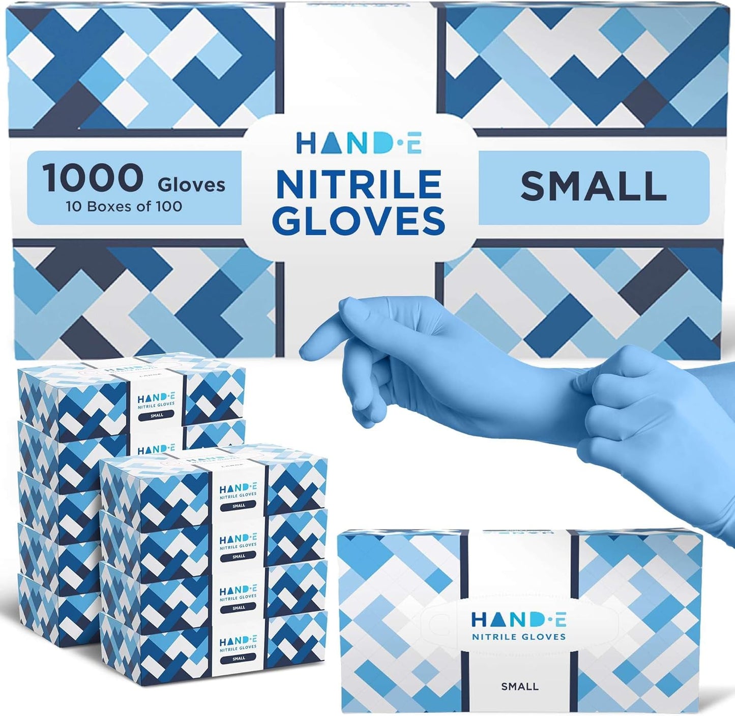 Hand-E Touch Disposable Nitrile Gloves for Medical and Food Use