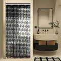 Goth Narrow Shower Curtain 36x72 Black Lace with Valance - Vintage