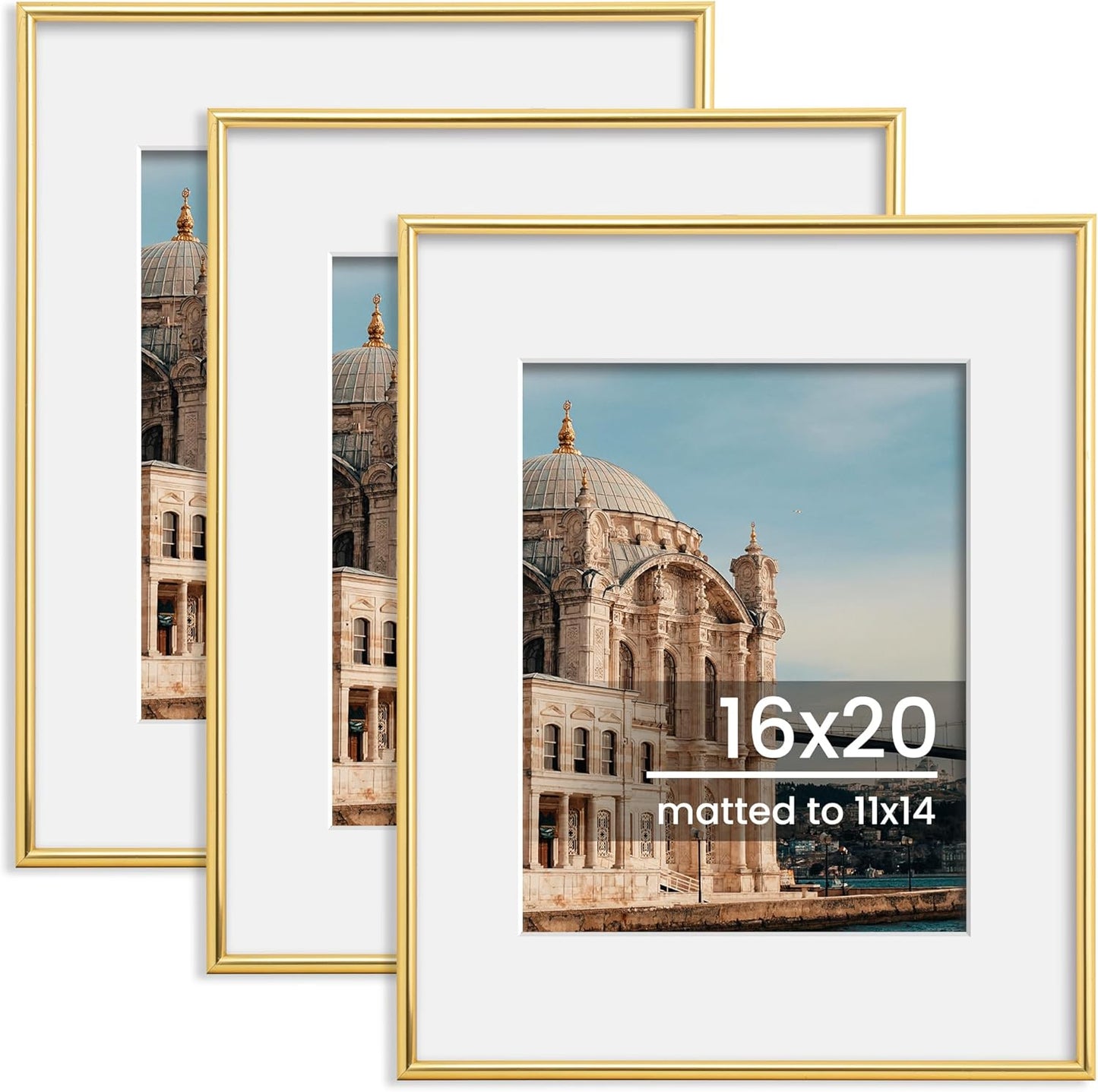16x20 Picture Frame Set for Stunning Wall Displays in Gold