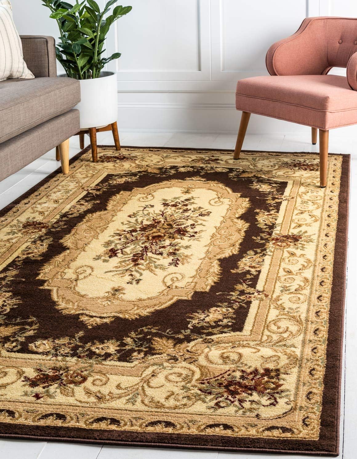 Unique Loom Versailles Collection Traditional Floral Area Rug