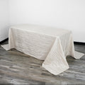 90 x 132 in Crinkle Taffeta Tablecloth for 6 ft Rectangular Tables