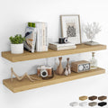 48in Floating Shelves for Wall 2 Pack - Rustic Oak Floating Shelf Set
