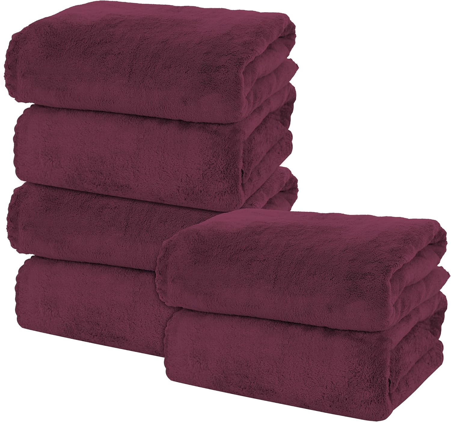 MOONQUEEN 6 Pack Premium Bath Towel Set - Ultra Soft and Absorbent
