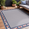 Beverly Rug Outdoor Rug 9x12 Modern Bordered Area Rug