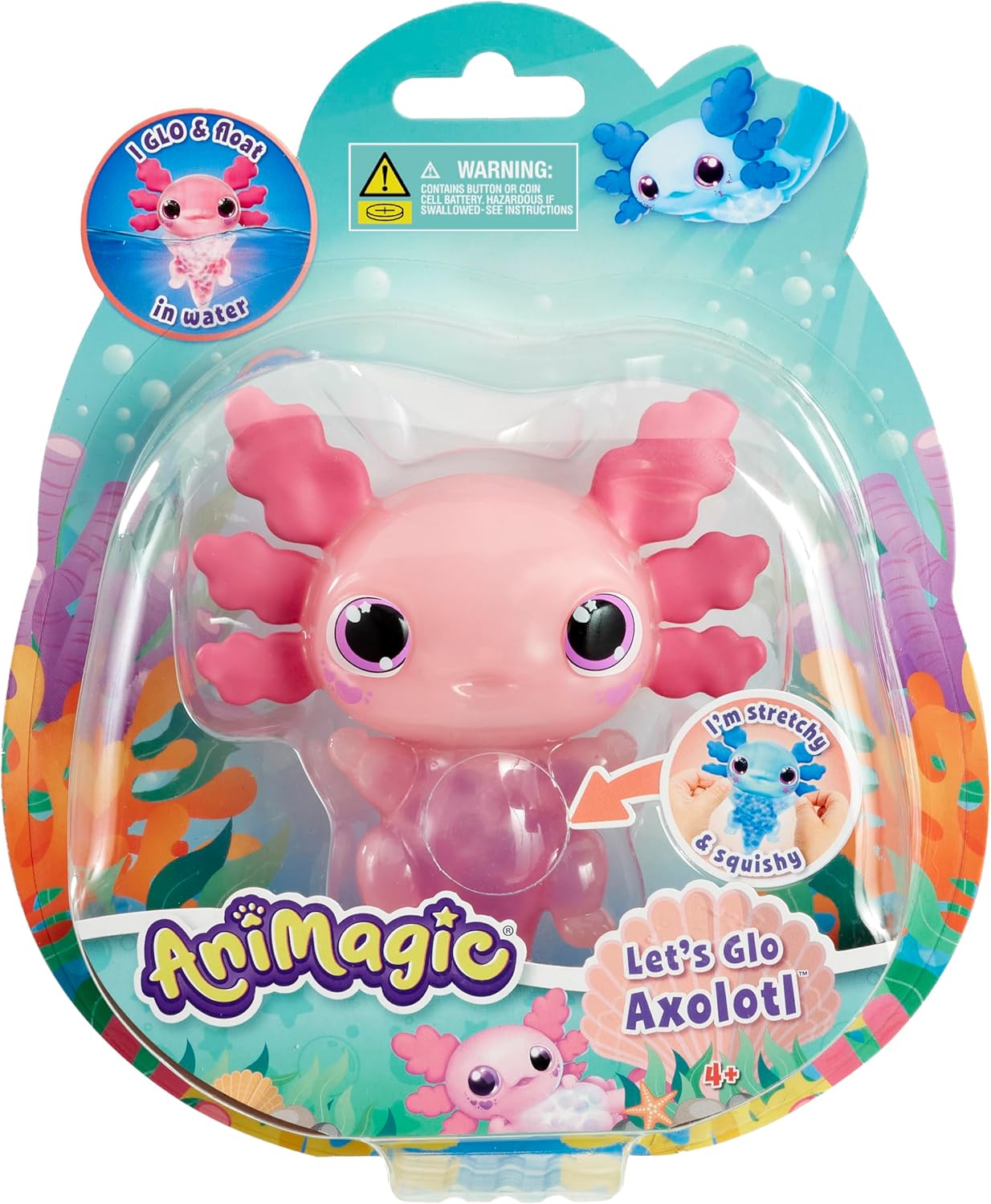 Let's Glo Axolotl Pink - Goliath Animagic